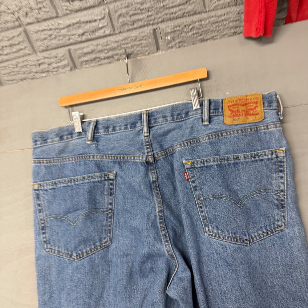 Levis 550 Relaxed Fit Tapered Leg Jeans‎ Mens 46x29 Blue Medium Wash Denim 4820